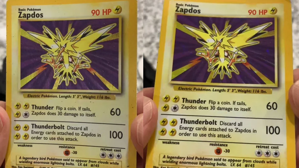 How to clean pokemon cards Zapdos