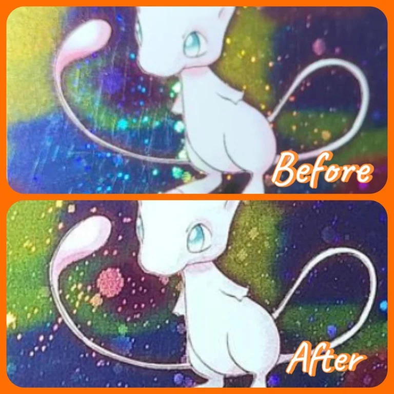 A restored pokemon holographic trading card