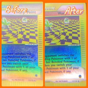 A restored pokemon holographic trading card